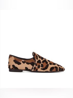 NWT Aquatalia Revy Leopard Print Calf Hair Weatherproof Flat